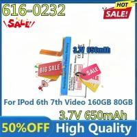 ราคา ใหม่สําหรับ IPod 6th Video 160GB 80GB 7th 6th Gen Classic หนา 160GB 616-0232 ใหม่ 850mAh 650mAh ภายใน Li-ion Polymer แบตเตอรี่ (50460687911)