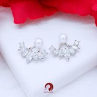 ราคา Miss Earring ต่างหูเพชร Double Wear Earrings อะไหล่เงินดีไซน์ใส่ได้ 2 แบบ (7877827312)