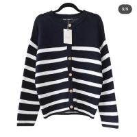 ราคา ผู้หญิง OVERSIZE LONG SLEEVED STRIPED KNIT CARDIGAN - OUTER STRIPE KNITWEAR สไตล์เกาหลี CT 2 (24478217698)