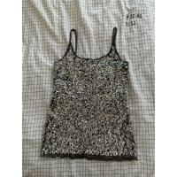 ราคา เสื้อสายเดี่ยวเลื่อมวินเทจ ผ้สตาข่ายปักเลื่อม ปล้อง สีเทาเงิน (28768361148)