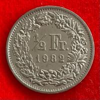 ราคา เหรียญสวิตเซอร์แลนด์ Switzerland ½ franc ปี 1982 เหรียญต่างประเทศ (42961473520)