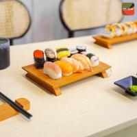 ราคา อินปี้ บ้าน ถาดเสิร์ฟซูชิไม้ จาน - แท่นโชว์อาหาร ซูชิ - ไม้มะฮอกกานี (50406559083)