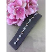 ราคา สร้อยข้อมือทับทิมสยามสีแดงสดเผาเก่า5เม็ดหนัก5.25กะรีตประดับเพชรทั้งกลมอละบาเก็ต250เม็ด3.39กะรัต (26128755234)