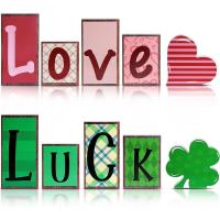 ราคา เซนต์. ตกแต่งวันปีใหม่ของแพทริคและวาเลนไทน์ของตกแต่งวัน Lucky Love ป้ายไม้ตกแต่งโต๊ะวาเลนไทน์ Saint Patricks Centerpieces ป้ายสําหรับโต๊ะบ้าน, ถาด Tiered, Office Des (44479362925)