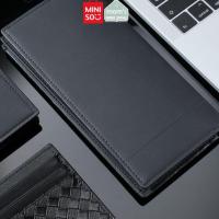 ราคา MINISO branded original PU Leather Long thin Mens Wallet Mens Long Wallet (41655750263)