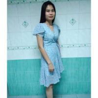 ราคา ชุดเดรสสีฟ้าชายระบาย (5232470055)