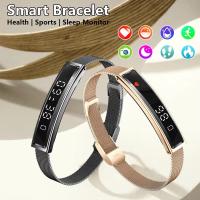 ราคา สร้อยข้อมืออัจฉริยะสําหรับผู้ชายพร้อมเครื่องวัดอัตราการเต้นของหัวใจ ตัวติดตามกิจกรรม ฟิตเนส สายรัดข้อมือกีฬา นาฬิกาอัจฉริยะกันน้ําสําหรับผู้หญิง (43724995244)