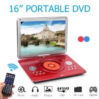 ราคา 14 นิ้วเครื่องเล่นดีวีดีแบบพกพาเกมทีวีสนับสนุน MP3 MP4 VCD เครื่องเล่นซีดีหน้าจอหมุนได้สื่อเครื่องเล่นดีวีดีสำหรับบ้านและรถยนต์ (10449451565)