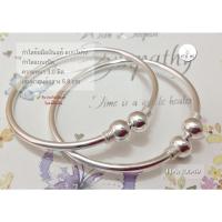 ราคา กำไลข้อมือเงินแท้92.5% หัวกลมแบบโปร่ง กำไลไม่ตันนะคะ ข้อมือประมาณ 6-6.5 นิ้ว(เรือนเงินแท้) : HAN0049 (2050865864)