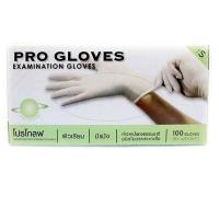 ราคา ถุงมือตรวจโรค Pro Gloves Size S มีแป้ง กล่อง 100 ชิ้น (1653108468)