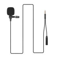 ราคา LocalCamera-TH Andoer ไมโครโฟนคอนเดนเซอร์แบบหนีบปกขนาดเล็กพร้อมแจ็คเอาท์พุตหูฟังขนาด 3.5 มม.สำหรับ iPad สมาร์ทโฟน Android กล้อง DSLR คอมพิวเตอร์พีซีแล็ปท็อป (42673852625)