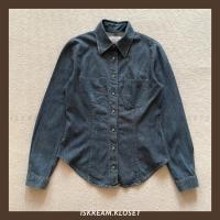 ราคา ARMANI JEANS Shirt เสื้อเชิ้ตยีนส์แขนยาวมือสอง✔️ (25618501813)