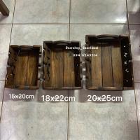 ราคา ถาดชุดไม้สักแท้ ไม้สักทอง ฉลุลาย (สีโอ๊ค) (7050011168)