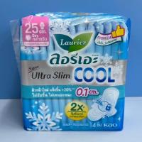 ราคา Laurier Super Ultra Slim Cool 25 cm. ลอรีเอะ ซูเปอร์ อัลตร้า สลิม คูล 14 ชิ้น (5126762693)