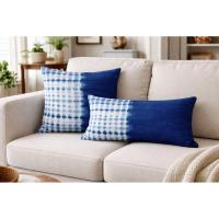 ราคา Shibori Indigo Pillow Cover ปลอกหมอนอิง มัดย้อม Pillow case สไตล์ชิโบริ (13937788718)
