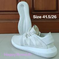 ราคา รองเท้ามือ2 Adidas Tubular Viral สีขาวล้วน Size 41.5/26 cm.**เปื้อนหมึก น้ำหนักเบา คล่องตัว ใส่สบาย ซอฟในเดิม พื้นหนึบ (24559899083)