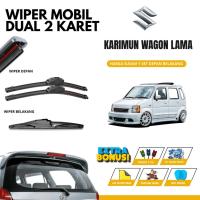 ราคา Suzuki Karimun Wagon Dual Car Windshield Wiper Package 1 ชุดด้านหน้าด้านหลังฟรี 5 Bonus (53859652064)