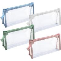 ราคา กระเป๋าเครื่องสําอางเดินทาง 4 ชิ้น, กล่องดินสอใส, กระเป๋าดินสอใสมีซิป, ที่เก็บเครื่องเขียนมัลติฟังก์ชั่นสําหรับผู้ใหญ่ที่บ้าน, สํานักงาน, วันหยุด (สีฟ้า, สีเขียว, วิท (50259408613)