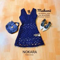 ราคา ชุดเดรสสีกรมท่า งานป้าย nokara M (2221687112)
