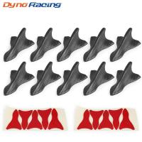 ราคา 10 ชิ้น/เซ็ต EVO-สไตล์คาร์บอนไฟเบอร์สติกเกอร์ด้านหลังหลังคากันชน Shark Fins สปอยเลอร์ Wing Trunk ชุดสีดําสําหรับรถ SUV Off-Road รถกระบะ (29938801748)