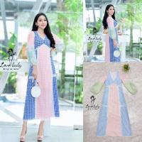 ราคา เดรสยาว งานป้าย Love lady เดรสลายสก๊อต (Size:3XL) พร้อมส่ง (18849950851)