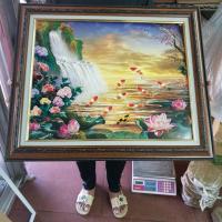 ราคา กรอบรูป ปลาคาร์ฟ 9 ตัว ดอกบัว น้ำตก แขวนผนัง เสริมฮวงจุ้ย ของขวัญ ของที่ระลึก ภาพมงคล (5859109967)