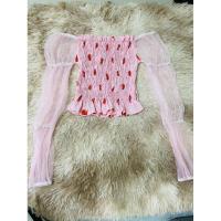 ราคา เสื้อเปิดไหล่ผ้าแก้ว (24154169879)
