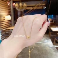 ราคา 2022.STORE >> Korea Style Stainless Steel & 18K gold plated Necklace ✨ (23830871625)
