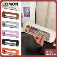 ราคา Lizmon กระเป๋าดินสอ หนัง PU กันน้ํา มีซิป สีโปร่งใส สําหรับใส่แปรงแต่งหน้า เครื่องเขียน (25522937837)