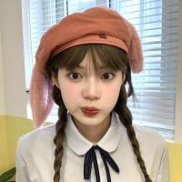 ราคา หูกระต่ายหมวกเบเร่ต์น่ารักฤดูใบไม้ร่วงและฤดูหนาวคาวบอยหมวกจิตรกรการ์ตูนอินหญิง (28111605480)