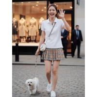 ราคา ของแท้ มือสอง สภาพดี เสื้อโปโล(White Pique Polo)แบรนด์ Burberry(Vintage)แต่งขอบNova Checkเรียบหรูสไตล์ผู้ดีอังกฤษ (44328046581)