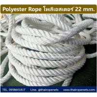 ราคา เชือกโพลีเอสเตอร์ Polyester Rope 22 mm. เชือกลากเสาไฟ เชือกลากเรือ เชือกหนา ทนทาน ไม่ขาดง่าย พร้อมส่ง จ้าาา (10122537983)