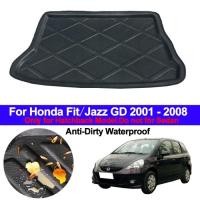 ราคา Car Rear Boot Cargo Liner Tray For Honda Fit Jazz GD 2001 - 2008 Hatchback Trunk Luggage Floor Mats (56756160478)
