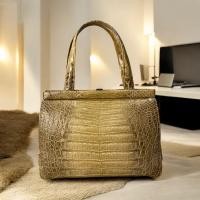 ราคา กระเป๋าหนังจระเข้แท้วินเทจ handmade จระเข้ป่าธรรมชาติ สภาพสวย มือสองนำเข้า (40356748040)