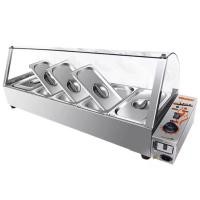 ราคา ตู้โชว์อุ่นอาหาร สแตนเลสอุ่นอาหาร Bain Marie(5-Pan) บุฟเฟต์ 5หลุม เครื่องบุฟเฟ่ต์เบนมารี (55655544647)