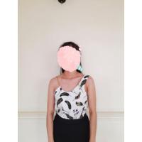 ราคา จั๊มสูทขาสั้น แต่งระบาย สายโซ่ สีขาวดำลายขนนก (6781855187)