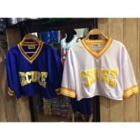 ราคา เสื้อบาส เสื้อกีฬา เสื้อครอป คอวี เหลือสีขาว (678526099)