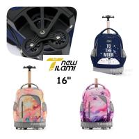 ราคา Tilami 3ล้อ 16"ใหม่ กระเป๋านักเรียนล้อลาก กระเป๋าเป้ล้อลาก พร้อมส่ง (27514586488)