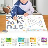 ราคา Sonicee Magical Tracing Workbook เด็กฝึกก่อนวัยเรียนสมุดลอกการประดิษฐ์ตัวอักษรแบบใช้ซ้ําได้ (57509663777)
