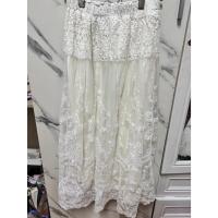 ราคา กระโปรงผ้ามุ้ง สีขาว กระโปรงน่ารัก ลายดอก กระโปรงชั้น (41618196784)