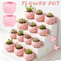 ราคา 3ง พิมพ์รูปหมูน่ารักกระถางต้นไม้สวนในร่ม-การ์ตูนลูกหมูกระบองเพชรการเพาะปลูกกระถางดอกไม้ (45009933545)