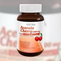 ราคา VISTRA Acerola Cherry 1000 mg & Citrus Bioflavonoids Plus อะเชโรลาเชอร์รี่ (ของแท้100%) 60เม็ด (56403033593)