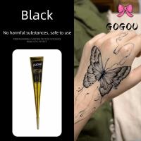 ราคา GOGOU Henna Tattoo Cream, สีดําสีน้ําตาลชั่วคราว Henna Paste Cone, Mehndi Easy-To-Use กึ่งถาวร Brown Henna Cream Henna Tattoo (55060725110)