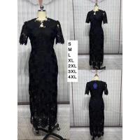 ราคา (m,xl) เดรสยาว เดรสลูกไม้ สีดำ ผ้าดีมาก งานป้าย chalita (47956147042)