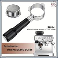 ราคา ☕☕☕ด้ามจับกาแฟ ABS สำหรับสำนักงาน พร้อมชามใส่ผงขนาด สำหรับ delonghi EC685.BK EC680 51 มม. (48156276947)