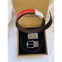 ราคา เข็มขัดเส้นใหญ่ชาย SET BOX (COACH C6812)Boxed Harness Plaque Reversible Belt In Signature Canvas (22024188671)