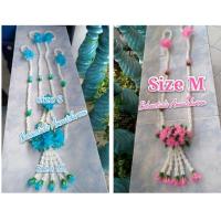 ราคา สายกั้นประตูสีฟ้าขาว ชมพูขาว เขียวขาว แดงขาวsize S size M พร้อมส่ง (1872487877)