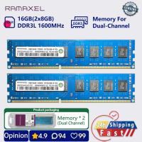 ราคา RAMAXEL 16gb 8gb 1600mhz ddr3l หน่วยความจําเดสก์ท็อป Dual Channel udimm pc3l 12800 1.35v RAM (51706640214)