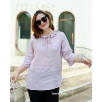 ราคา เสื้อลินิน รุ่น Liccaa #สีม่วงอ่อน (22458366082)