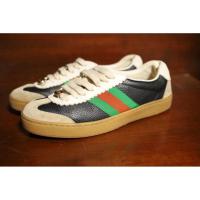 ราคา รองเท้าผ้าใบ Gucci ของแท้ มือสอง ไซด์ 37 หนังสีดำ (26441032255)